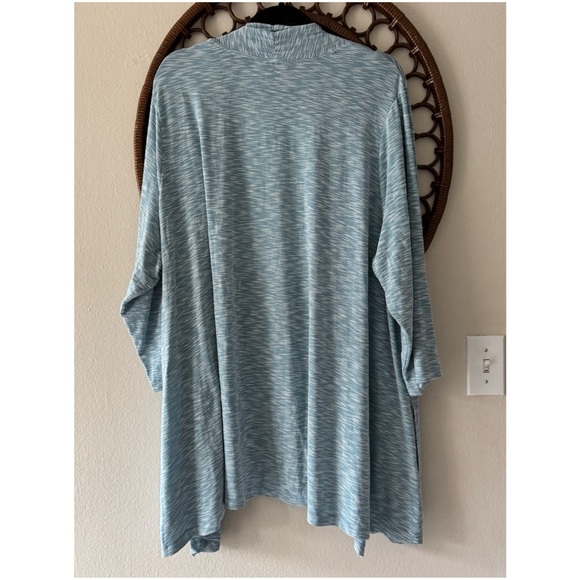 LOGO open front cardigan blue size 3X - Picture 2 of 7